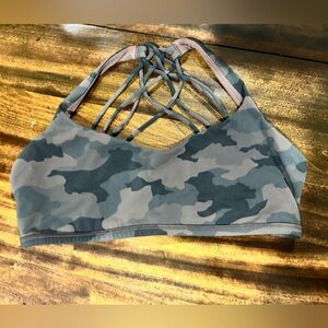Lululemon Athletica Camo Strappy Sports Bra